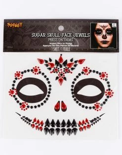 Spirit Halloween Sugar Skull Jewel Face Decal