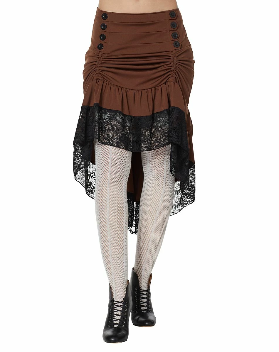 Spirit Halloween Gathered Steampunk Lace Trim Skirt 1 Spirit Halloween Gathered Steampunk Lace Trim Skirt