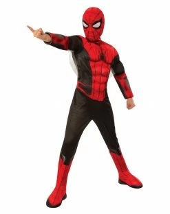 Spirit Halloween Kids Black and Red Spider-Man Deluxe Costume - Spider-Man: Far From Home