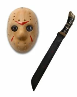 Spirit Halloween Jason Voorhees Half Mask and Machete Kit - Friday the 13th -Halloween ACCESSORIES store 01436484 b