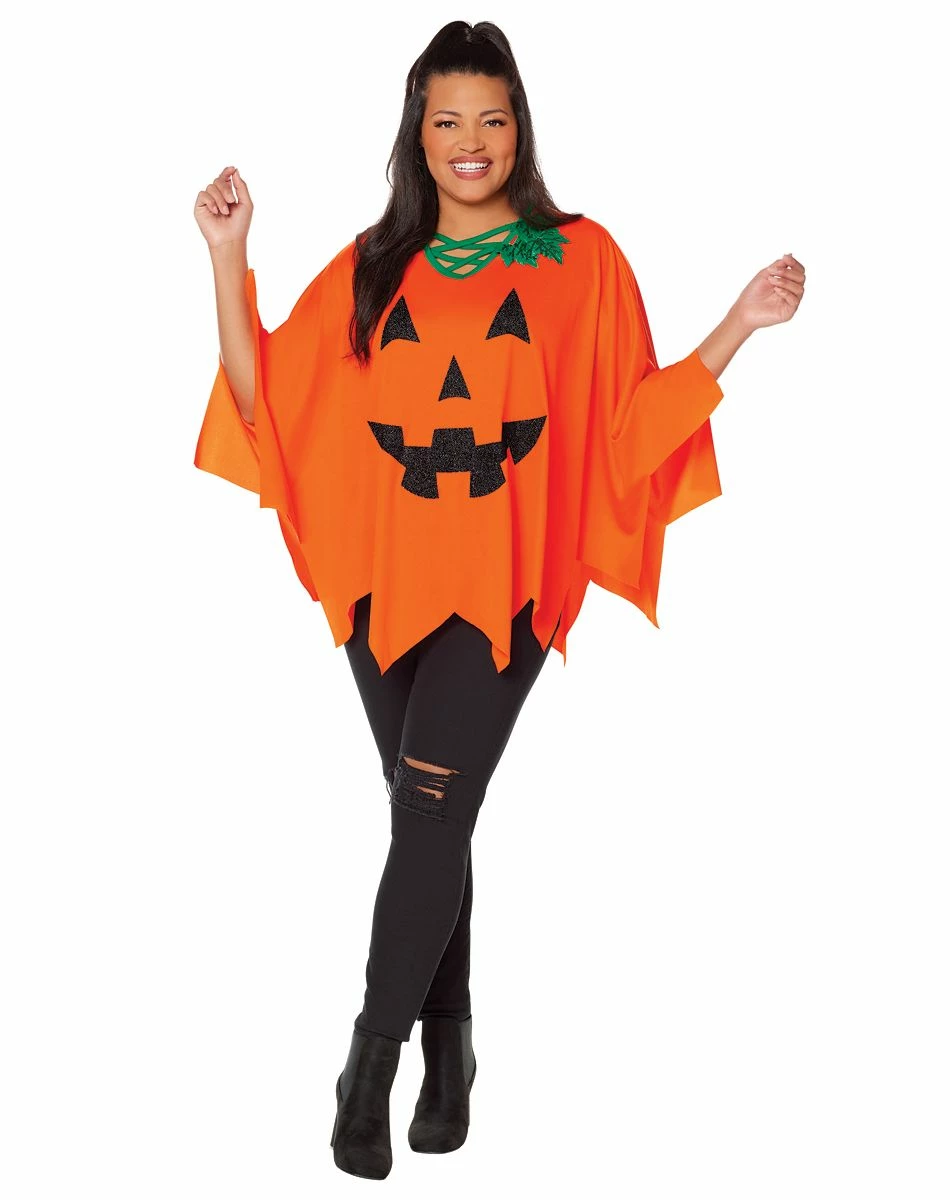 Spirit Halloween Adult Pumpkin Poncho 1 Spirit Halloween Adult Pumpkin Poncho