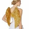 Spirit Halloween Goldtone Feather-Effect Angel Wings