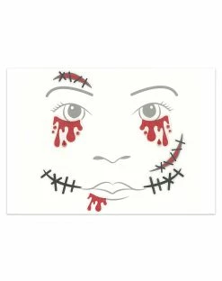 Spirit Halloween Kids Horror Zombie Face Decal