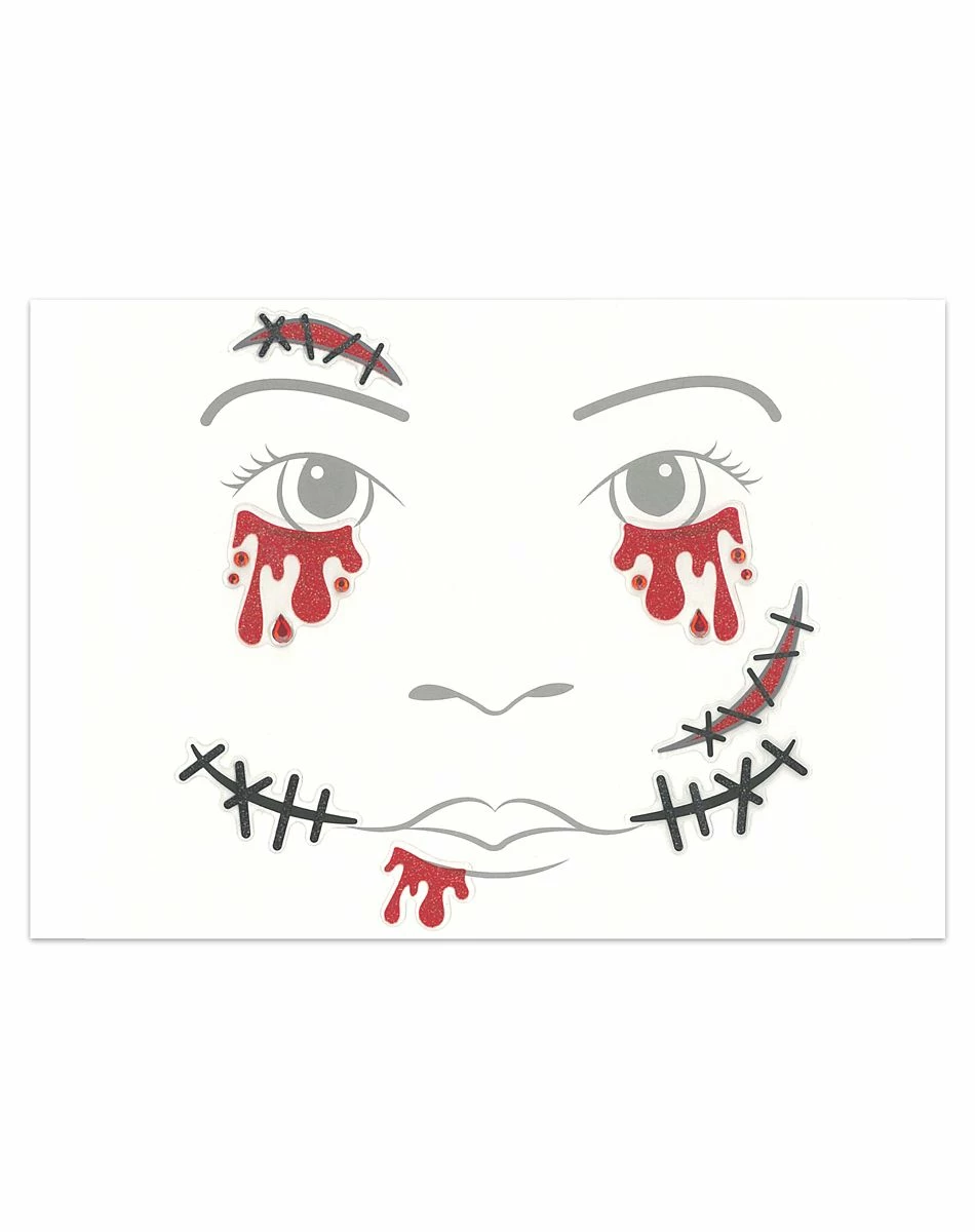 Spirit Halloween Kids Horror Zombie Face Decal 1 Spirit Halloween Kids Horror Zombie Face Decal