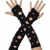 Spirit Halloween Tattered Black Arm Warmers