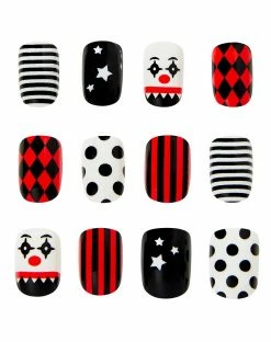 Spirit Halloween Kids Twisted Clown Press On Nails