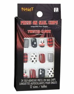 Spirit Halloween Kids Twisted Clown Press On Nails -Halloween ACCESSORIES store 01449719 d