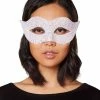 Spirit Halloween White Glitter Eye Half Mask
