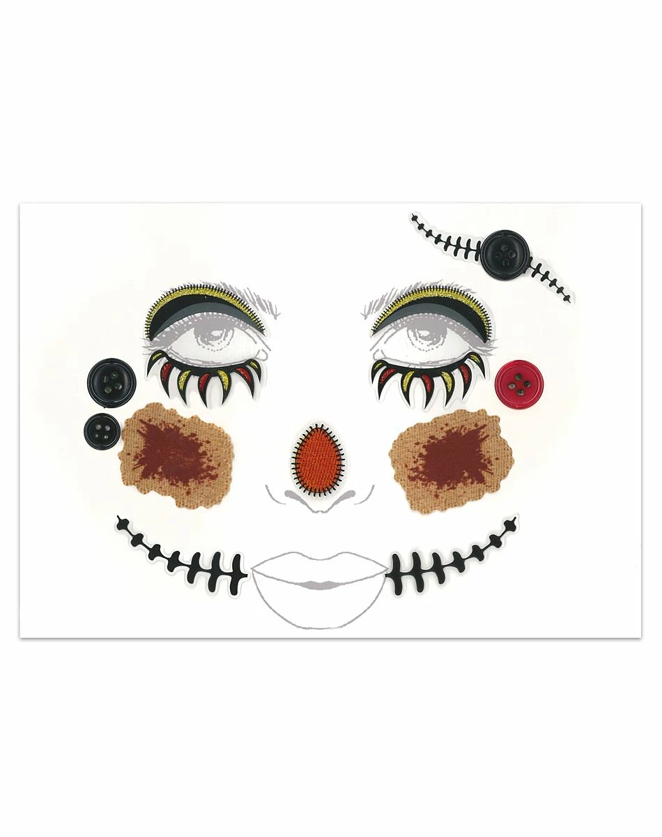 Spirit Halloween Scary Scarecrow Face Decal 1 Spirit Halloween Scary Scarecrow Face Decal