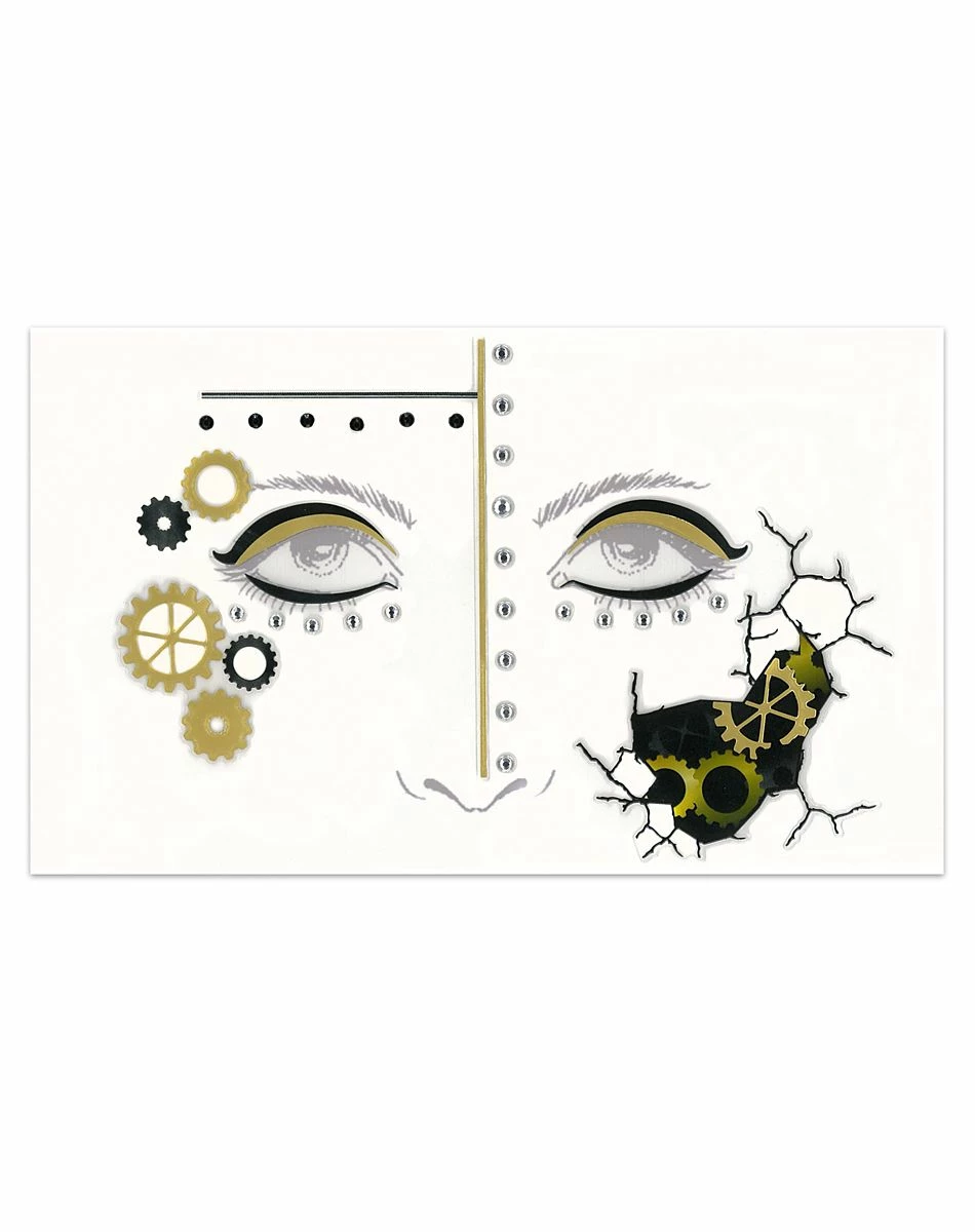 Spirit Halloween Steampunk Gear Face Decal Deluxe 1 Spirit Halloween Steampunk Gear Face Decal Deluxe