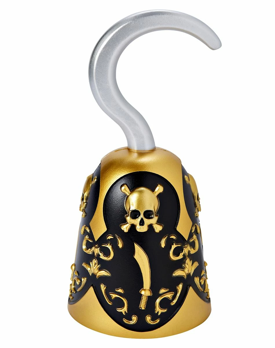 Spirit Halloween Gold Skull Pirate Hook 1 Spirit Halloween Gold Skull Pirate Hook
