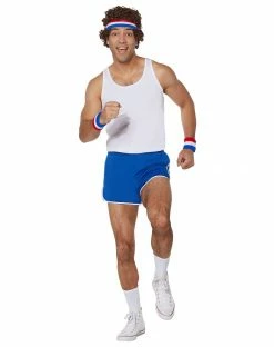 Spirit Halloween Red White and Blue Sweatband Set
