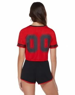 Spirit Halloween Red Cropped Jersey -Halloween ACCESSORIES store 01454545 b