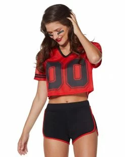 Spirit Halloween Red Cropped Jersey