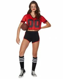 Spirit Halloween Red Cropped Jersey -Halloween ACCESSORIES store 01454552 c