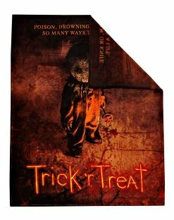 Spirit Halloween Sam Fleece Blanket - Trick 'r Treat -Halloween ACCESSORIES store 01455625 b