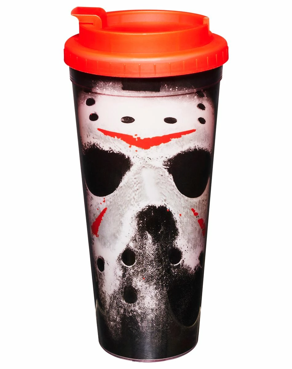 Spirit Halloween Jason Voorhees Travel Mug 24 oz. - Friday the 13th 1 Spirit Halloween Jason Voorhees Travel Mug 24 oz. - Friday the 13th