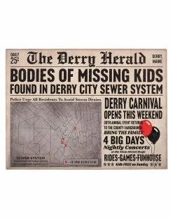 Spirit Halloween Derry Herald Newspaper Sign - It
