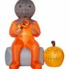 Spirit Halloween 44 Inch LED Light-Up Sam Inflatable Decoration - Trick 'r Treat