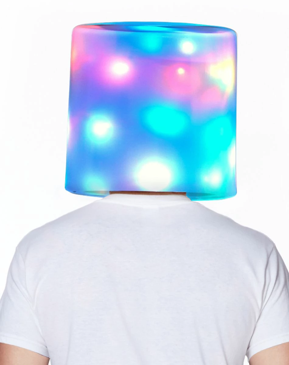 Spirit Halloween Light-Up LED Marshmello Full Mask 2 Spirit Halloween Light-Up LED Marshmello Full Mask - Image 2