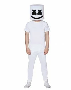 Spirit Halloween Light-Up LED Marshmello Full Mask 11 Spirit Halloween Light-Up LED Marshmello Full Mask -Halloween ACCESSORIES store 01461631 f