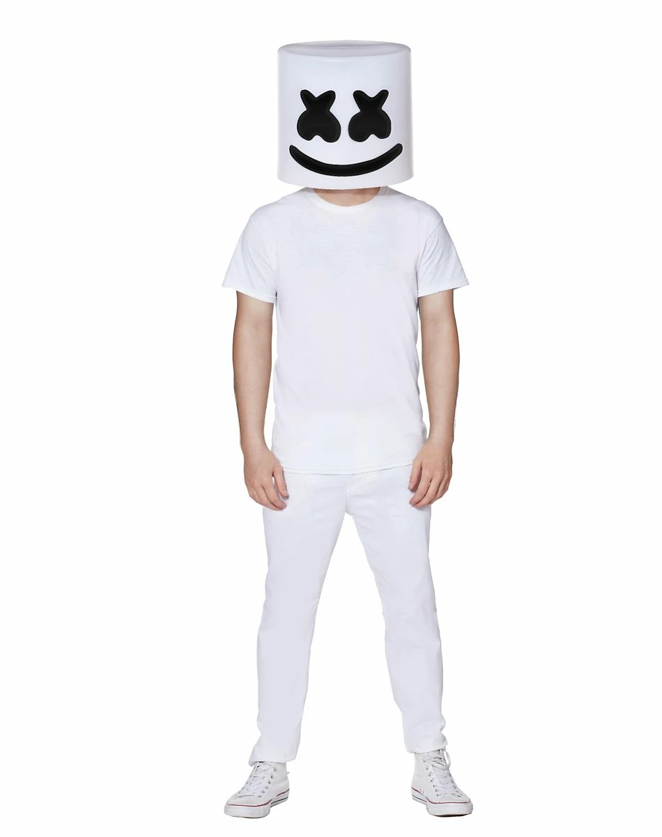 Spirit Halloween Light-Up LED Marshmello Full Mask 6 Spirit Halloween Light-Up LED Marshmello Full Mask - Image 6