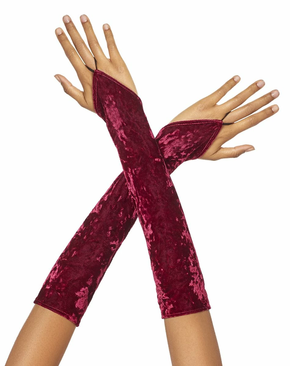 Spirit Halloween Velvet Fingerless Gloves 1 Spirit Halloween Velvet Fingerless Gloves