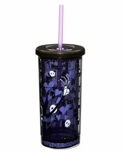 Spirit Halloween Jack Skellington Cup with Straw 20 oz. - The Nightmare Before Christmas -Halloween ACCESSORIES store 01465145 c