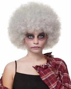 Spirit Halloween Gray Curly Wig -Halloween ACCESSORIES store 01465285 c