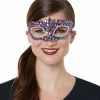 Spirit Halloween Rhinestone Oil Slick Eye Half Mask