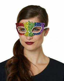 Spirit Halloween Rainbow Diamond Eye Half Mask -Halloween ACCESSORIES store 01465343 b