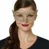 Spirit Halloween Rose Gold Rhinestone Eye Half Mask