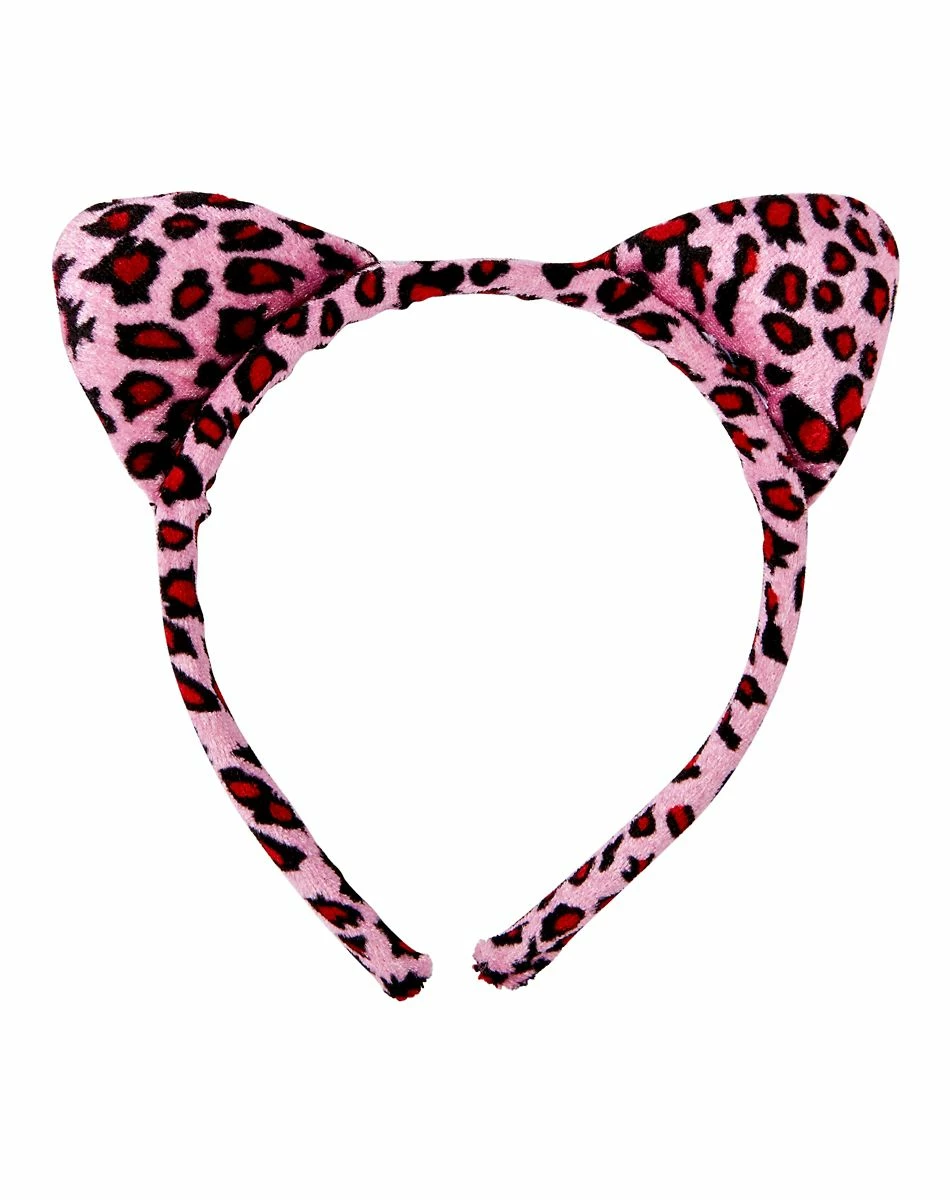 Spirit Halloween Pink Leopard Print Ears 2 Spirit Halloween Pink Leopard Print Ears - Image 2