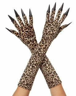 Spirit Halloween Leopard Claw Gloves
