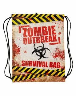 Spirit Halloween Zombie Outbreak Survival Cinch Bag