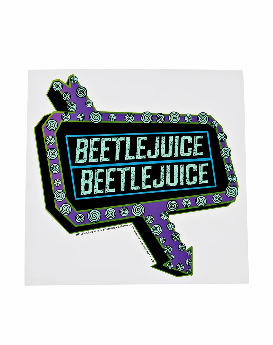 Spirit Halloween Beetlejuice Marquee Sign Cling 1 Spirit Halloween Beetlejuice Marquee Sign Cling