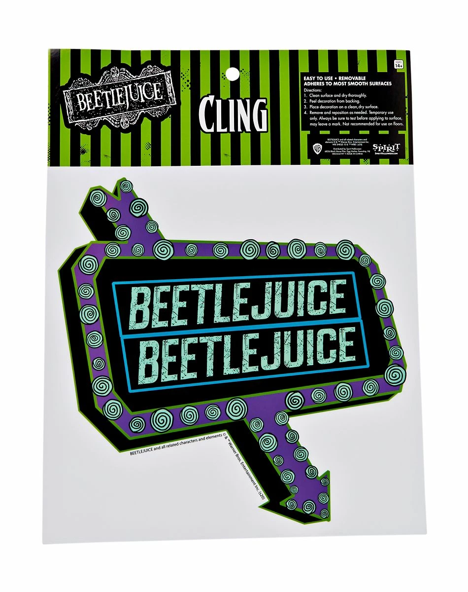Spirit Halloween Beetlejuice Marquee Sign Cling 2 Spirit Halloween Beetlejuice Marquee Sign Cling - Image 2