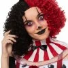 Spirit Halloween Red and Black Curly Wig