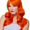 Spirit Halloween Orange Curly Wig