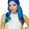 Spirit Halloween Multi-Color Curly Wig