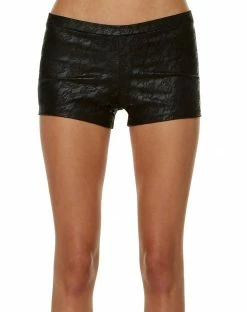 Spirit Halloween Adult Black Lace Printed Boyshorts