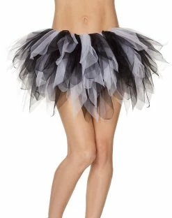 Spirit Halloween Black and White Shredded Tutu