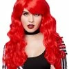 Spirit Halloween Red Curls Long Wig