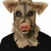 Spirit Halloween Moving Mouth Pig Scarecrow Full Mask