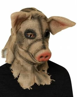 Spirit Halloween Moving Mouth Pig Scarecrow Full Mask -Halloween ACCESSORIES store 01471374 b
