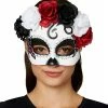 Spirit Halloween Day of the Dead Roses Half Mask