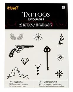 Spirit Halloween Mini Temporary Tattoos - 20 Pack -Halloween ACCESSORIES store 01473982 d