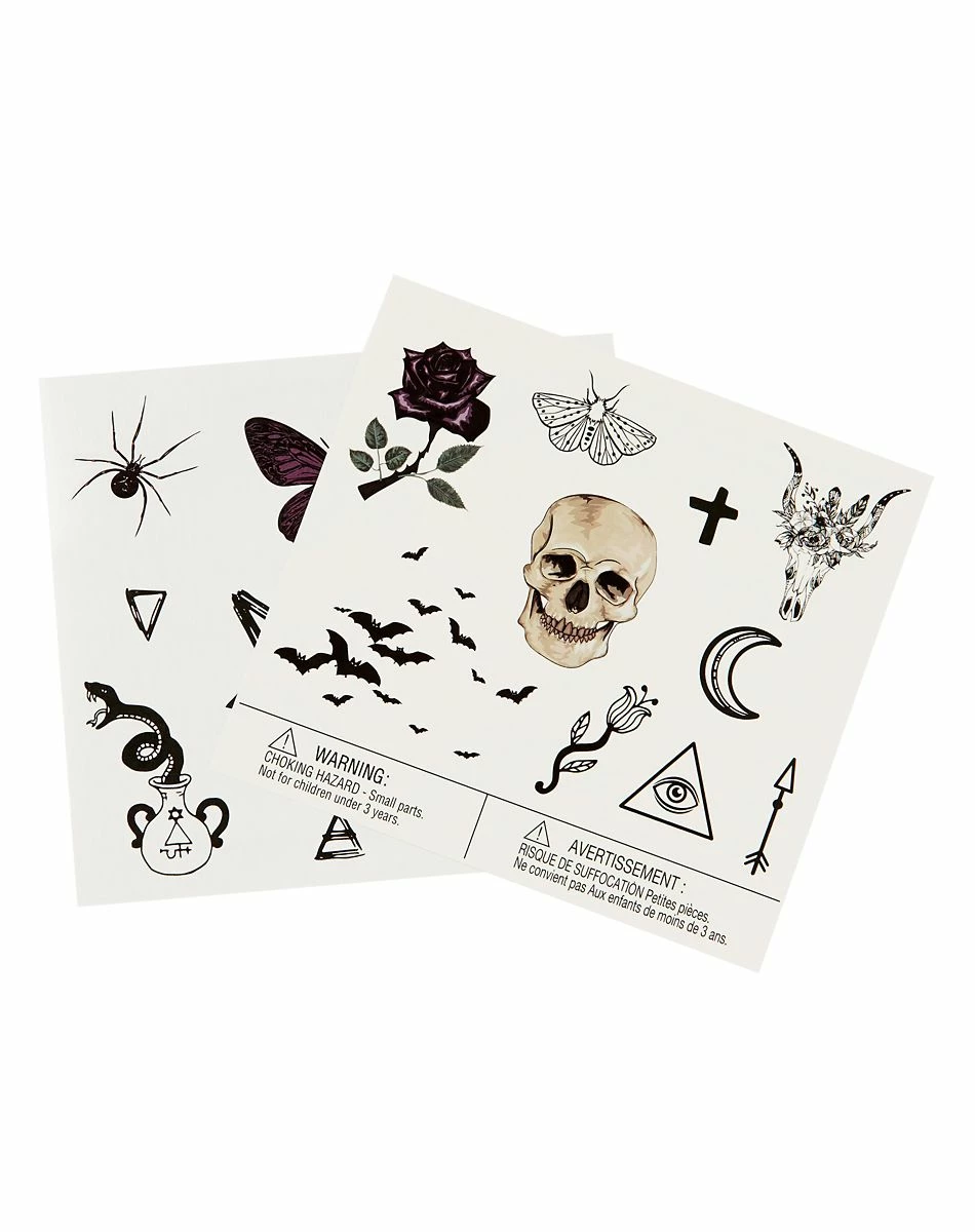 Spirit Halloween Gothic Temporary Tattoos 1 Spirit Halloween Gothic Temporary Tattoos
