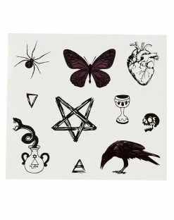 Spirit Halloween Gothic Temporary Tattoos 6 Spirit Halloween Gothic Temporary Tattoos -Halloween ACCESSORIES store 01473990 c