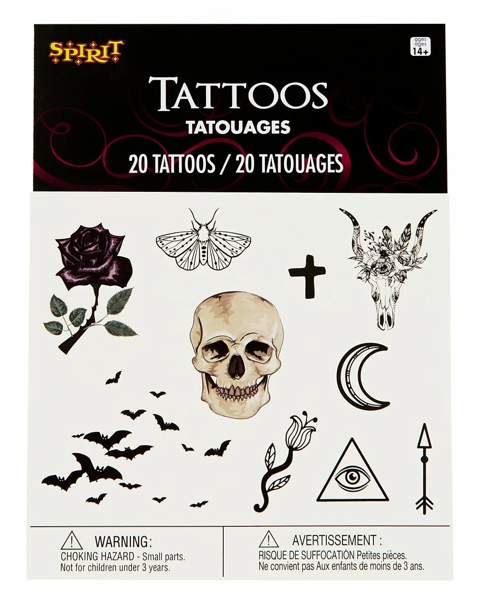 Spirit Halloween Gothic Temporary Tattoos 4 Spirit Halloween Gothic Temporary Tattoos - Image 4